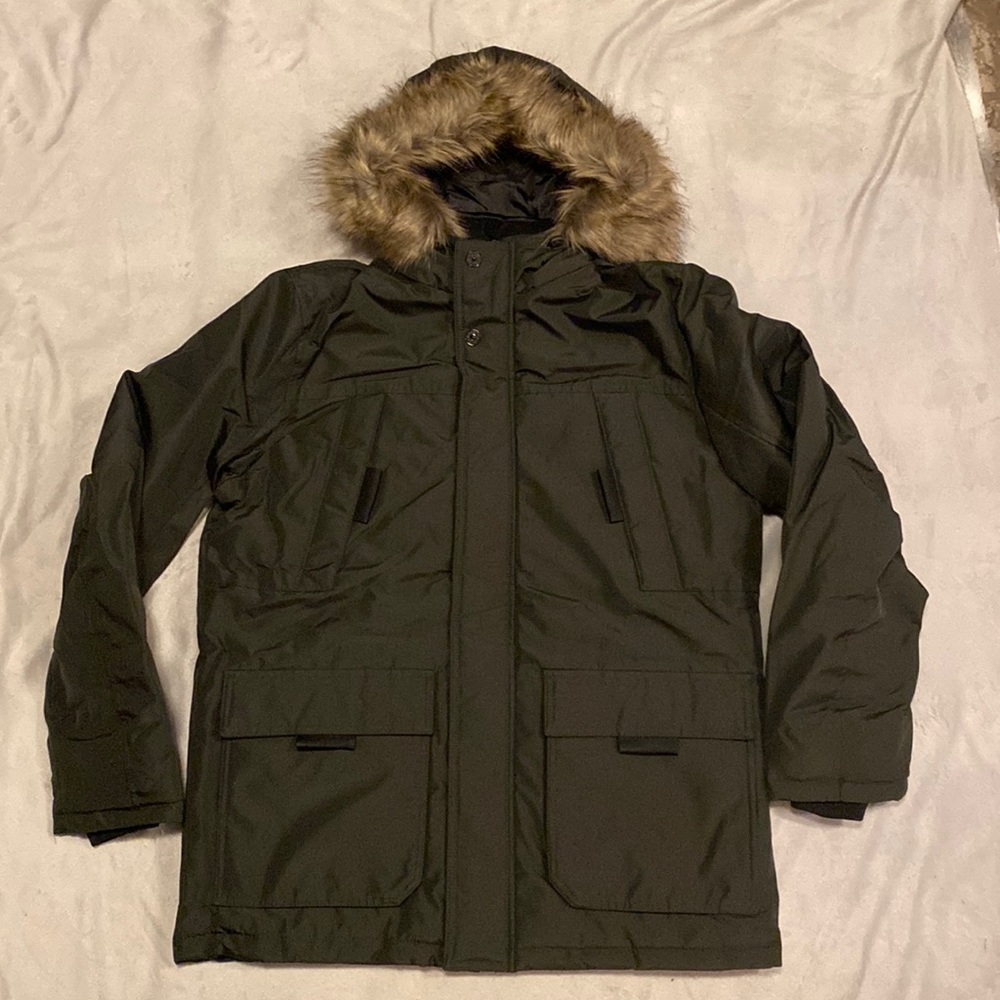 BNWT JACK & JONES Parka w/ faux fur hood M:L